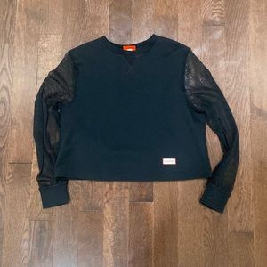 Hunter Crop Top w/ Fishnet Sleeves